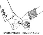 indian wedding clip art of... | Shutterstock .eps vector #2078145619