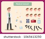 animated character. doctor... | Shutterstock .eps vector #1065613250