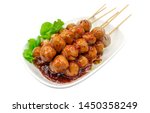 meat balls with chilli sauce... | Shutterstock . vector #1450358249