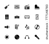 music icons. flat simple icon   ... | Shutterstock . vector #777148783