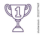 isolated winner trophy icon... | Shutterstock .eps vector #2012377469