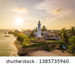 Small photo of Lighthouse from Galle Town in Sri Lanka in 15.09.2018 in Ceylon. Village pictures of the old Galle fort in Southwest.