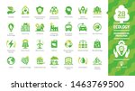 ecology green icon set with... | Shutterstock .eps vector #1463769500