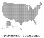 pixel mosaic map of united... | Shutterstock .eps vector #1022678833