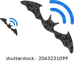 lowpoly bat ultrasound icon on... | Shutterstock .eps vector #2063231099
