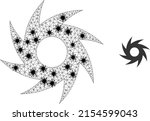 mesh polygonal turbine icon... | Shutterstock .eps vector #2154599043