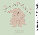 cute baby shower invitation.... | Shutterstock .eps vector #522311440