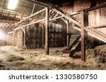 Inside Rustic Wooden Old Barn...