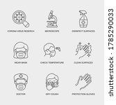  set of vector linear icons for ... | Shutterstock .eps vector #1785290033