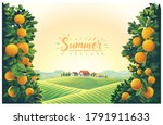 rural landscape with villages... | Shutterstock .eps vector #1791911633
