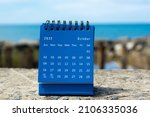 Blue October 2022 Calendar On...