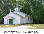 Small White Wooden Church In...