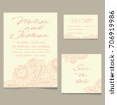 templates of invitation lace... | Shutterstock .eps vector #706919986