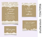 templates of invitation lace... | Shutterstock . vector #723670906