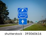 Hurricane shelter sign.