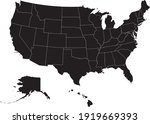 political divisions of the us.... | Shutterstock .eps vector #1919669393