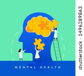 mental health medical treatment ... | Shutterstock .eps vector #1496289863