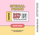 special promo coupon giveaway... | Shutterstock .eps vector #2075373103