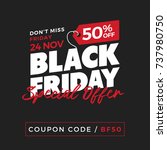 50  off black friday super sale ... | Shutterstock .eps vector #737980750