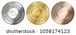 gold  silver and bronze linkeye ... | Shutterstock .eps vector #1058174123