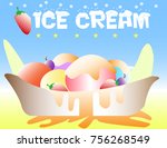 christmas ice cream | Shutterstock .eps vector #756268549