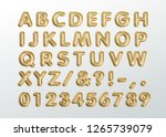 metallic gold abc balloons ... | Shutterstock .eps vector #1265739079