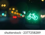 Bicycle green allowing lamp...