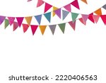 Colorful pennant chain isolated ...