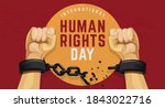 human rights day illustration... | Shutterstock .eps vector #1843022716