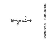 typography  word goal starts an ... | Shutterstock .eps vector #1086800183