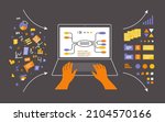 data analysis  database... | Shutterstock .eps vector #2104570166
