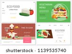 flat healthy food websites set... | Shutterstock .eps vector #1139535740