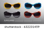 fashionable modern sunglasses... | Shutterstock .eps vector #632231459