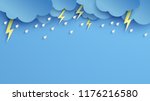 illustration of cloud and rain... | Shutterstock .eps vector #1176216580