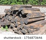 Large Stack Of Wooden Railroad...