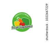  fresh vegetables logo design... | Shutterstock .eps vector #1022667229