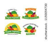 fresh organic vegetables logo... | Shutterstock .eps vector #1150054730