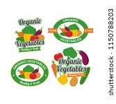 fresh organic vegetables logo... | Shutterstock .eps vector #1150788203
