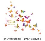 flock of colorful butterflies.... | Shutterstock .eps vector #1964988256