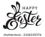 Happy Easter Lettering Phrase...