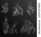 set of digital realistic smoke... | Shutterstock .eps vector #1054167800