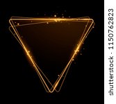 shining golden triangle. frame... | Shutterstock .eps vector #1150762823