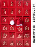 Red Wooden Advent Calendar With ...