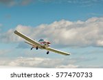 Cheerful  Small Plane In The...