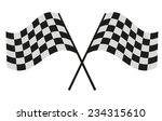 checkered flag racing | Shutterstock . vector #234315610