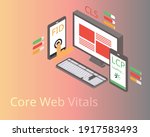 core web vitals for checking... | Shutterstock .eps vector #1917583493