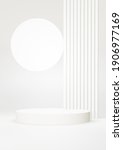podium white geometric shape... | Shutterstock . vector #1906977169