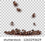 3d Vector Coffee Beans On A...