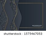 black paper cut background.... | Shutterstock .eps vector #1575467053