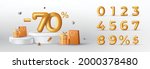 3d gold discount numbers on... | Shutterstock .eps vector #2000378480